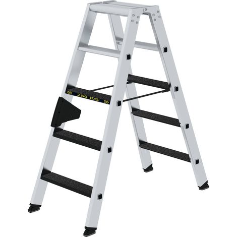 MUNK Stehleiter beidseitig begehbar mit clip-step R13 250kg 5 Stufen (1/5)