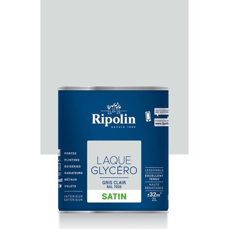 Laque Glycéro Ripolin Satin Gris Clair 2 L