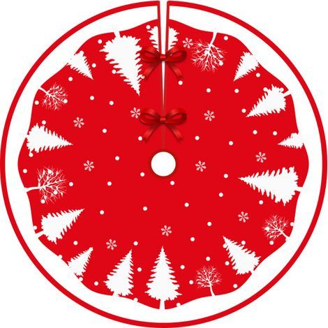 90cm diameter Christmas tree skirt, Christmas tree background aprons, Christmas tree decoration, home decor (Style 16) (1/5)