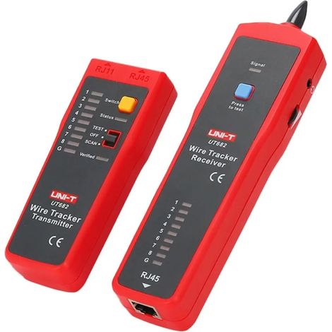 Uni-t UT-682 tester de cables rojo y gris duradero