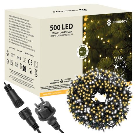 Lampki choinkowe 40m biały ciepły, flash biały zimny 500 led oświetlenie świąteczne IP44

Luces de Navidad de 40 metros en blanco cálido, flash en blanco frío con 500 luces LED, iluminación navideña I