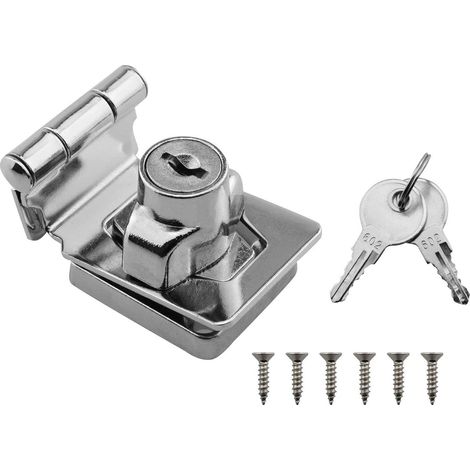 Serrure à combinaison pour porte d'armoire, serrure pour armoire domestique, serrure antivol, serrure pour boîte aux lettres, boîte à outils de rechange, acier inoxydable, argent. (1/5)