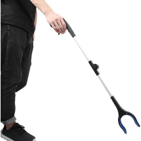 Pince De Ramassage - 82 Cm - Pliable - Tête Pivotante 90° - ABS Et Aluminium - Bleu - 1 Pièce (1/4)