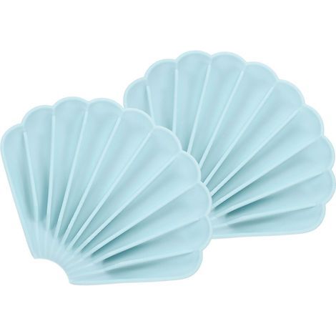 petits porte-savons, porte-savon en forme de coquillage (bleu clair) (1/5)