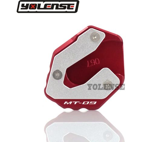 (Rouge-MT09) Compatible avec YAMAHA MT-09 MT 09 MT09 Tracer 900 XSR900 : béquille latérale, extension et support pour moto, puissance maximale (1/4)