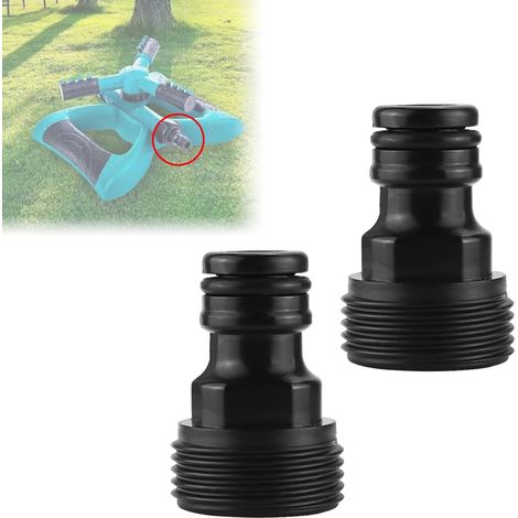 Adaptateur Robinet Tuyau Arrosage Connecteur Nez de Robinet Plastique 3/4 Adaptateur Robinet Cuisine pour 2 Pièces Raccords de Tuyau D'arrosage Rapide Raccord Universel pour Robinet (Noir) (1/5)