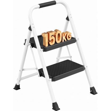 Escabeau en Acier, Marchepied Pliant à 2 Marches, Charge 150 kg (1/5)