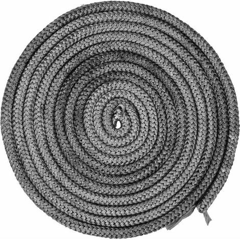 Guarnizione 4M Ø 10 mm, cordone di tenuta per stufe, guarnizione in fibra di vetro per porte del forno, guarnizione per inserti di stufe, resistente a 550 °C (1/4)