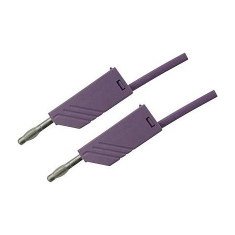 SKS Hirschmann MLN 100/2,5 VI Cavo di misura [Spina a banana 4 mm - Spina a banana 4 mm] 1.00 m Violetto 1 pz.