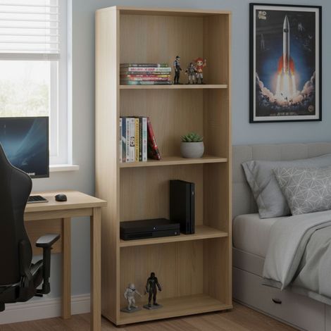 Jovencan Regal, Bibliothek, 60x30x145h cm Beige (1/4)