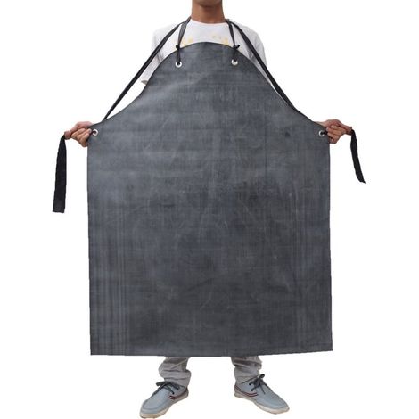 Tablier de travail - Ajustement simple réglable - Caoutchouc - atelier pour hommes - Étanche - Résistant aux taches - Convient aux artisans, charpentiers et peintres - 12095CM - Grijs (1/5)