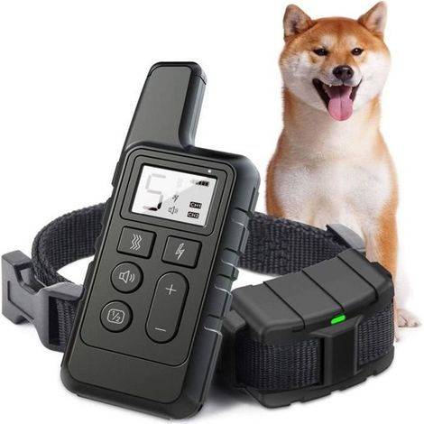 Leytn® Collier de dressage pour chien électrique Collier d\'entraînement anti aboiement chien étanche rechargeable (1/4)
