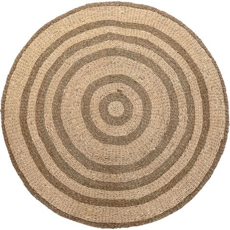 Tapis moderne beige en fibre de maïs pour séjour élégant - Beige naturel et design élégant (1/4)