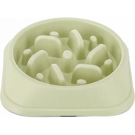 Ciotola per cani a lenta erogazione (verde) con base antiscivolo, prolunga il tempo di alimentazione per prevenire varie malattie causate da un'ingestione rapida. (1/5)