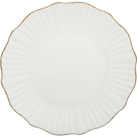 6er-Set runde Daphné-Dessertteller, Durchmesser 20 cm, weiß - Atmosphera créateur d'intérieur (1/2)