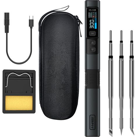 LIFCAUSAL Fer à souder intelligent FNIRSI HS-02 100 W station de soudage thermostatique portable stylo à souder entretien à domicile soudage (1/5)