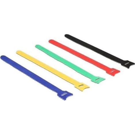 Fascette cavi delock 18636 riutilizzabili velcro 240 mm