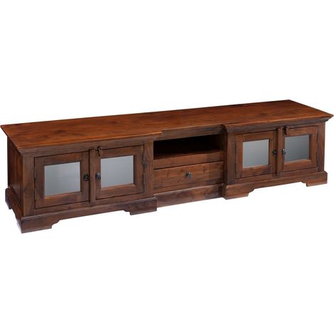 mobile TV in legno di Acacia 210x50x50 nougat laccato OXFORD 339