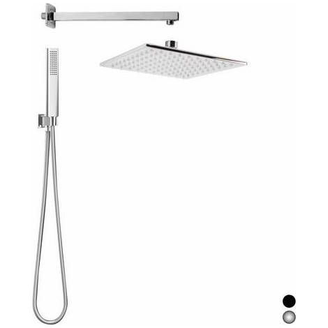 Kit Soffione Doccia Quadrato Seven Metaf Spazzolato