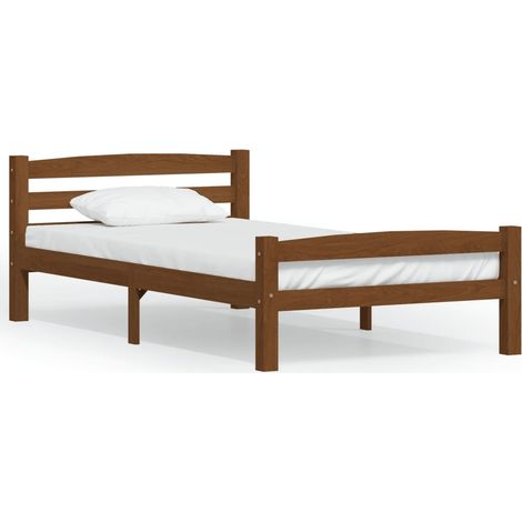 Maison Exclusive - Giroletto senza Materasso Ambrato Legno Massello Pino 90x200 cm (1/5)
