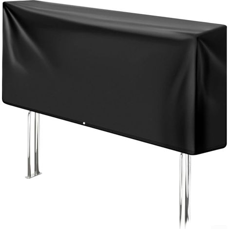 Housse de protection imperméable en tissu Oxford résistant aux UV pour station de nettoyage de poissons - 130 x 20 x 55 cm - Noir - Résistant à la rouille - Extérieur (noir 210D) (1/5)