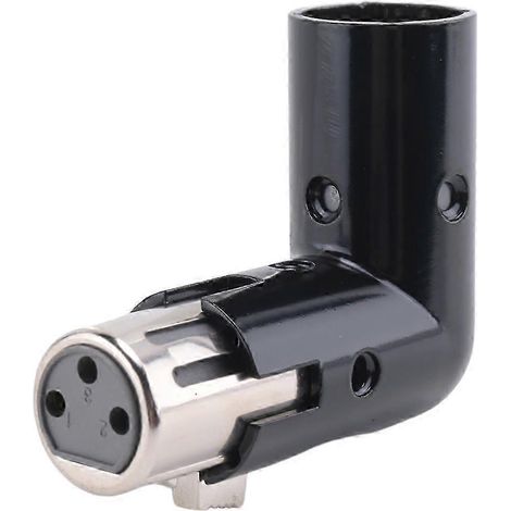 Adaptateur XLR rotatif, double connecteur coudé en L mâle et femelle, adapté aux équipements professionnels, emballage monobloc. (1/5)