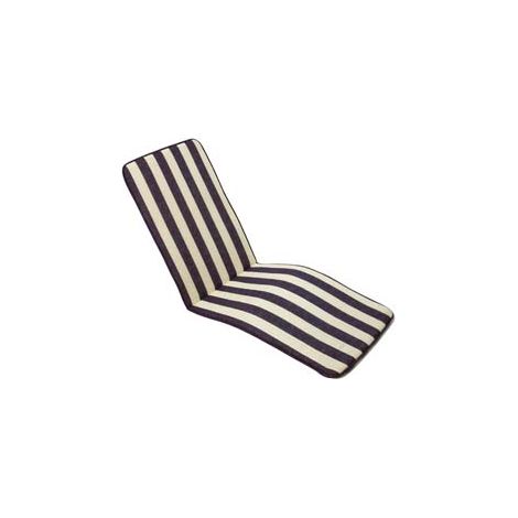 CUSCINO CAPRI A RIGHE BLU PER POLTRONA PIEGHEVOLE  cm.49x157h. spessore cm.3