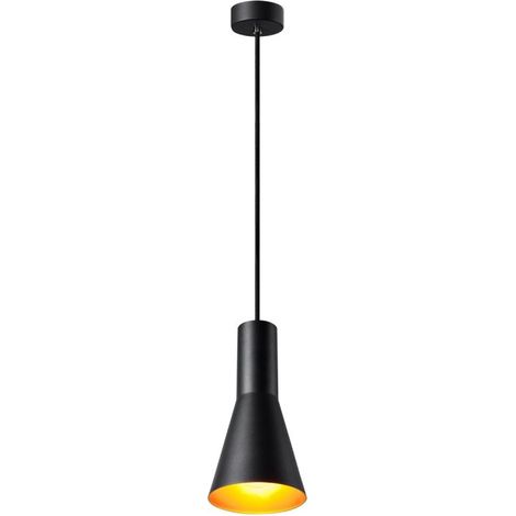 Suspensions PHELIA 10 suspension intérieure Ø 13 cm noir/doré E27 23W max - SLV 1002951 (1/5)