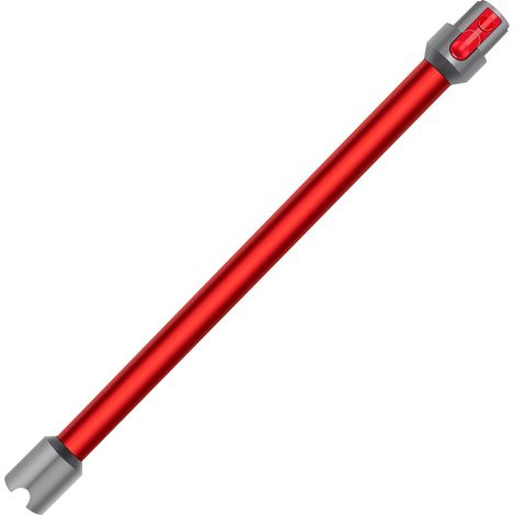 Tube Extension compatible pour Dyson V7 V8 V10 V11 V15 Tige Rigide Rallonge en Aluminium, Longueur 72 cm, Connecteur à Dégagement Rapide - Rouge (1/5)