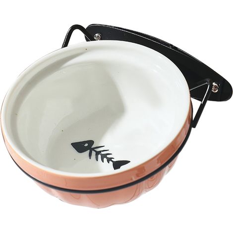 Gamelle suspendue en céramique pour chat, avec protection des pattes et des cervicales. (1/5)