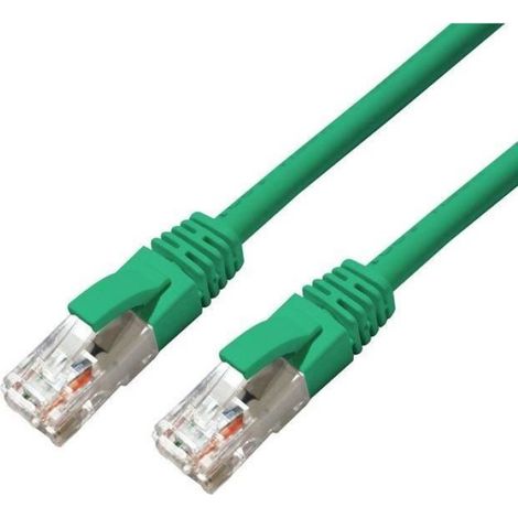 Câble Réseau - Cat6a - 7,5 M - U/UTP - RJ-45 Mâle/Mâle - Vert - LSZH (1/3)