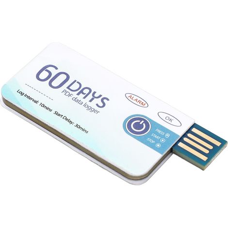 Enregistreur de température USB 10 000 mesures, sonde jetable portable haute précision, logger thermique autonome pour suivi.