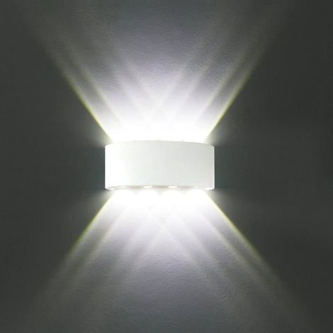 Private Label-Stoex – Applique murale LED 8W étanche moderne – Design classique pour chambre et couloir – Blanc froid – Traitement anti-oxydation