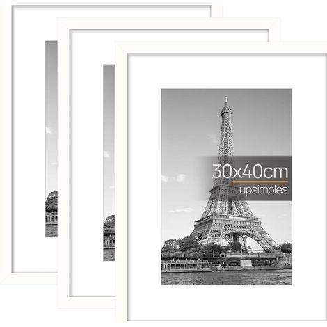 3er Pack 30x40cm Weiße Bilderrahmen Rahmen Galeriequalität (1/5)