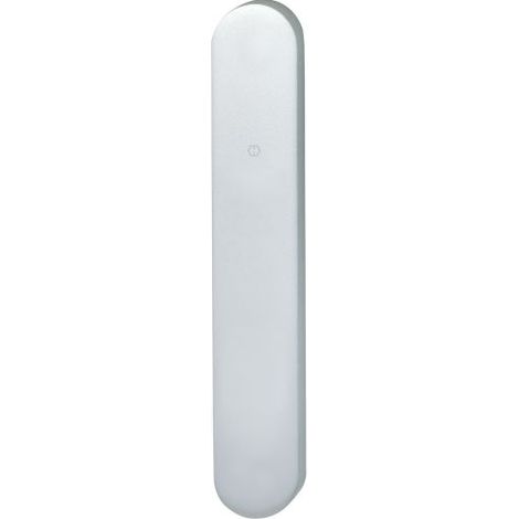Hoppe – Plaque pour porte borgne en aluminium anodisé – Finition aspect inox – Fixation non visible – Pour vis M4