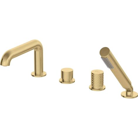 Badewannenarmatur deante silia hexa Messing 4 Löcher
