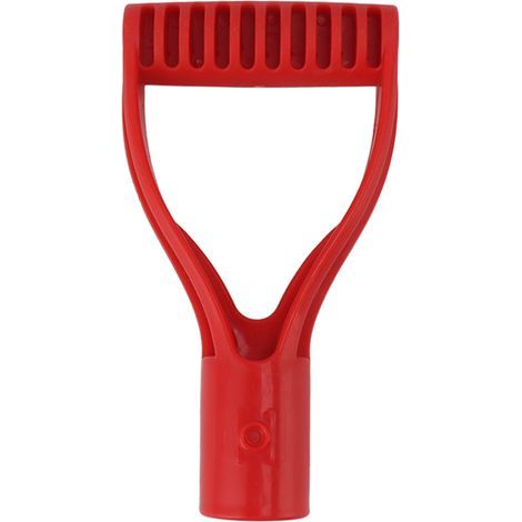Poignée de pelle en plastique, diamètre intérieur de 32mm, poignée en D, poignée de remplacement pour pelle à neige, creuser, ratisser, rouge (1/5)