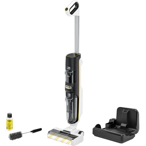 Kärcher – Aspirateur balai laveur sans fil – 200 m² – aspire, lave et sèche – station de séchage incluse – pour eau et poussières