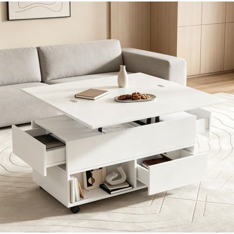 Tavolo salotto alzabile con 4 cassetti 100x50 cm OKMYHOME (1/5)