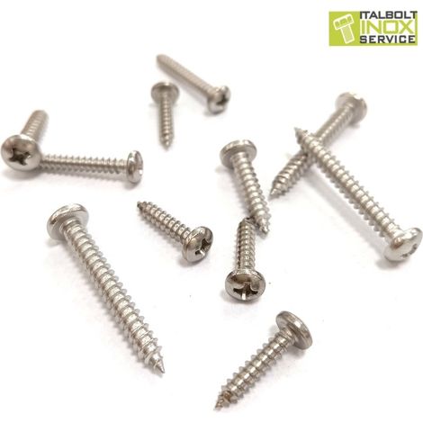 PARKER TESTA CILINDRICA A CROCE INOX A2  DIAMETRO 4.2 mm - LUNGHEZZA 16 mm (1/2)