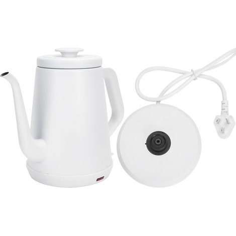 Bouilloire électrique blanche en acier inoxydable, arrêt automatique, cafetière à eau, 220V, prise AU (1/5)