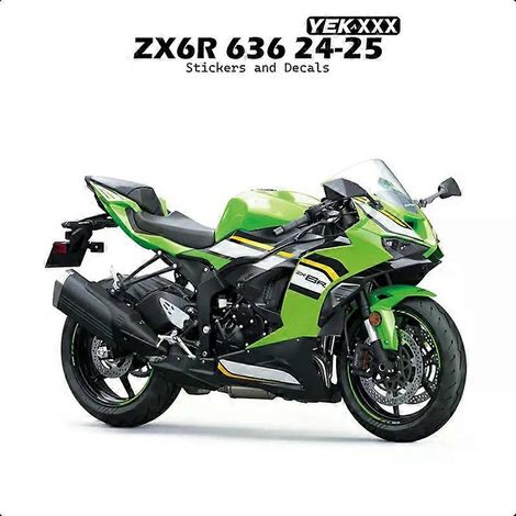 Kit d'autocollants de carénage pour Kawasaki ZX-6R 2024-2025 - Réplique d'origine ZX6R 636 2025 (Neuf) (1/2)