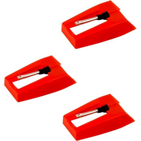 Agujas de repuesto duraderas para tocadiscos - Juego de 3 - Ideales para discos de vinilo y una excelente calidad de sonido. (1/5)