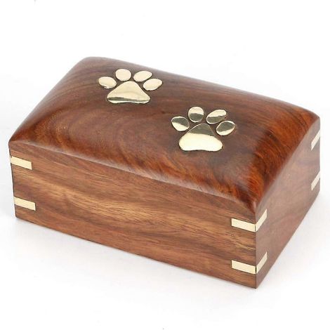 Urne funéraire artisanale en bois pour animaux de compagnie, Elstree, 12,7 cm (5 pouces), petite taille