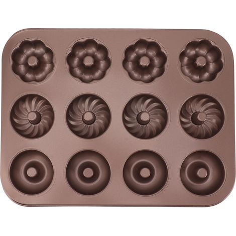 Donutform aus Kohlenstoffstahl, 12 Mulden – Backblech Typ A (1/5)