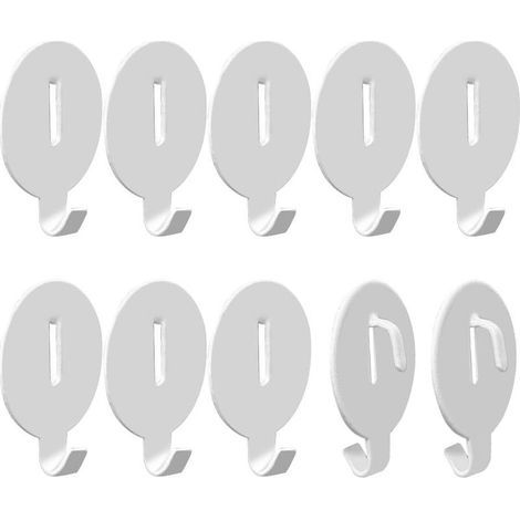 Crochets Pour Panneaux Perforés - 10 Pièces Rangement Outils Mural,Pour Suspendre Des Objets Et Des Accessoires De Boîtes De Rangement(Blanc,Ronde) (1/5)