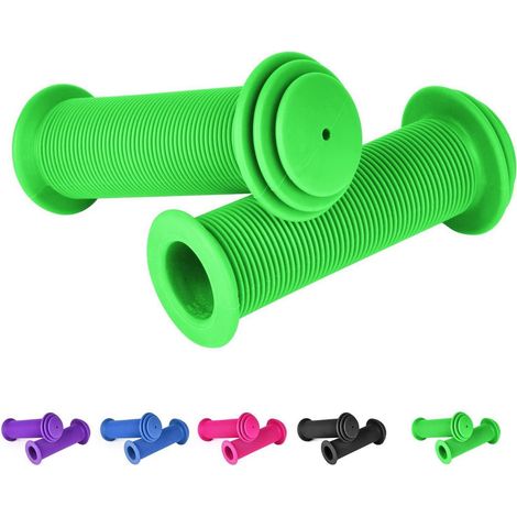 Fahrradgriffe Kinder 22mm Lenkergriffe mit Prallschutz für Roller Laufrad Grün (1/5)