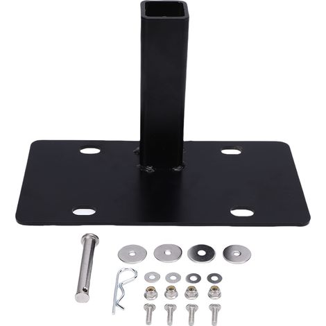 Support de plaque d'immatriculation d'attelage de remorque, Construction en acier, support de récepteur universel de 2 pouces pour camions SUV RV (1/5)