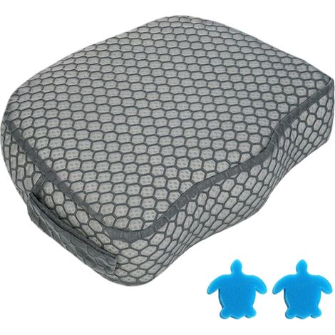 Erhöhter Badewannensitz – 1 Stück – Atmungsaktives 3D-Netzgewebe – Rutschfest, nicht schwimmend – Für Spa, Pool und Badezimmer – 40 x 30,5 x 12,7 cm (1/5)
