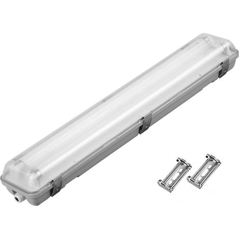 Plafoniera stagna per due tubi led t8 ip65 120cm 220v SENZA Tubi (1/5)
